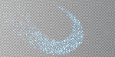 A Bright Blue Sparkling Trail Effect Perfect for Use in Various Design Projects and Artistic Endeavors vector