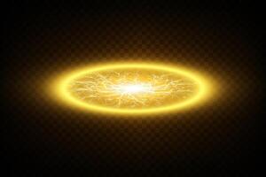 Vivid Bright Circular Energy Portal Effect that captivates with its cosmic beauty and dynamic illumination patterns vector