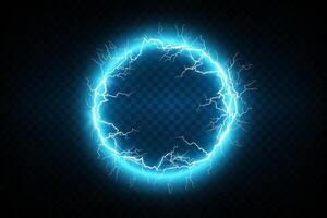 The Electric Blue Energy Circle features dynamic lightning effects, creating a stunning visual experience vector