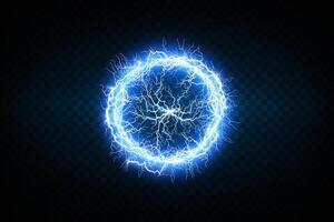 Dynamic and Colorful Electric Lightning Bolt Circle Illustration for Amazing Backgrounds and Visuals vector