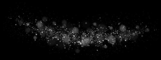 An Elegant and Sparkling Dust on an Enigmatic Black Background That Beautifully Captures Intriguing Aesthetics vector