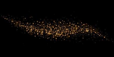 An Elegant Gold Glitter Wave gracefully unfolds on a deep Black Background, creating a mesmerizing visual impact vector