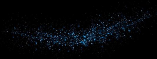 Engaging and Dynamic Blue Particles on a Contrasting Black Background for Stunning Visual Design Projects vector