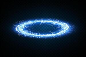 Electric Blue Circle with Sparks A Dynamic Energy Effect Created for Visual Impact in Modern Digital Artwork vector