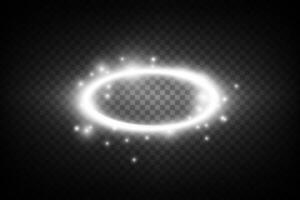 A Glowing Magical Circle adorned with Sparkles, Brilliant Light Effects, and Enchanting Aesthetic Elements vector