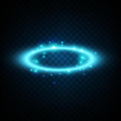 A Captivating and Glowing Circular Light Effect is Enhanced with Beautiful Sparkles, Radiance, and a Touch of True Magic