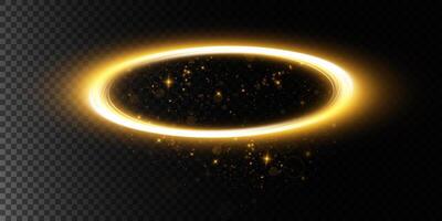 A Shimmering Golden Halo adorned with Sparkles to Create Enchanting Magical Effects for Artistic Purposes vector
