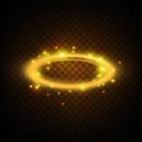 A Radiant Light Burst with a Unique Oval Shape Set Against a Deep Dark Background Creates Visual Drama vector