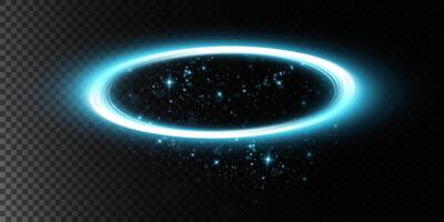 A Glowing Circular Halo Effect with Bright Sparkles Creating a Stunning Visual Impact in an Abstract Design vector