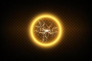 An Electric Energy Sphere combined with a captivating Lightning Bolt Effect, showcasing dynamic artwork vector