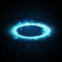 A mesmerizing and enchanting Magical Glowing Halo adorned with a delightful Sparkles Effect for various Design Projects vector