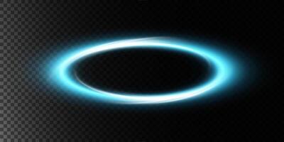 A Futuristic Blue Glowing Halo Effect Presented on a Dark Background, Creating a Striking Visual Display vector