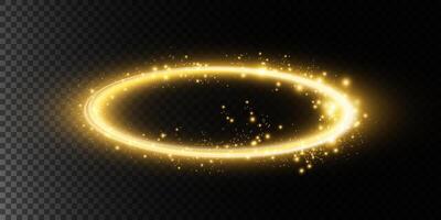 A Shimmering Golden Circle Enhanced with Sparkles and Glowing Effects that Captures Attention and Imagination vector