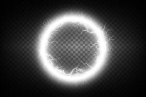 A Glowing Circular Light Emitting Electric Energy Effect that captivates the viewer with its brilliance and allure vector