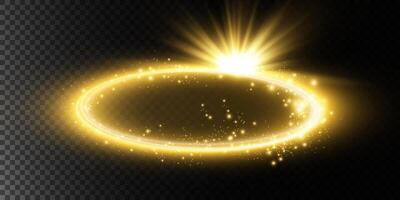 A Golden Sparkling Halo featuring Stunning Radiant Light Effects that create a captivating atmosphere vector