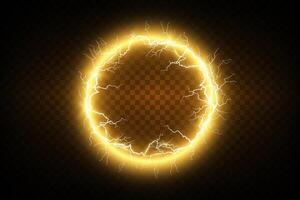 A Glowing Electric Ring adorned with Stunning Lightning Effects that create an eyecatching visual display vector