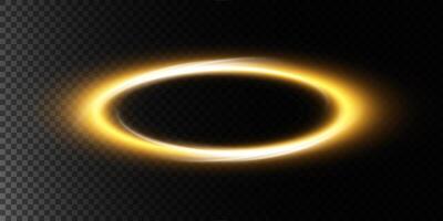 A Glowing Golden Halo Effect Presented on a Dark Background to Create a Captivating Visual Experience vector