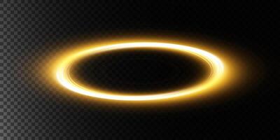 A Captivating Glowing Golden Halo Effect that is Set Against a Dark Background for a Striking Visual Impact vector