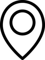 Map pointer icon isolated Outline GPS location vector