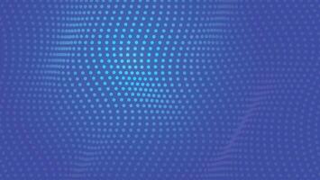 abstract blue dots pattern with wavy surface background vector