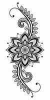 Geometry and nature converge in mandala floral design. vector