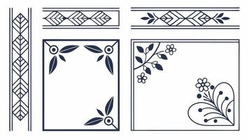 Unique Frame Pattern Bundle vector