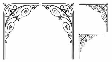 A set of four decorative archways vector
