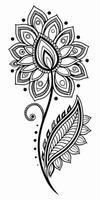 Mandala petals mirror each other with elegant precision. vector
