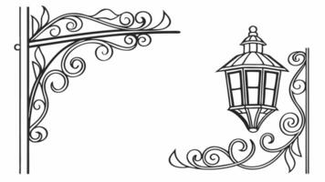 Modern Line Frame Set vector