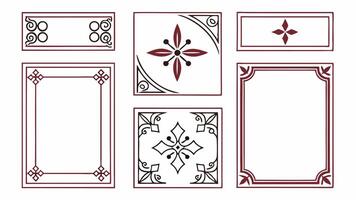 Vintage Style Frame Set vector