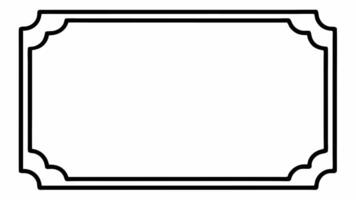 Design of A black and white outline of a frame vector