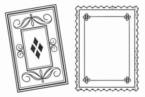 A frame and a frame with a diamond pattern vector