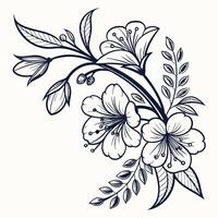 A tapestry of florals fills the background with charm. vector