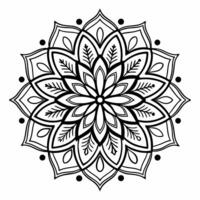 Graceful mandala petals bloom with precise floral geometry. vector