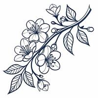 A bouquet of blossoms brightens the soft background. vector