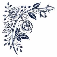 Blooming florals create a vibrant, energetic background scene. vector