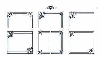 Set of decorative frames or page border vector