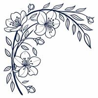 Delicate flowers bloom quietly over the subtle background. vector