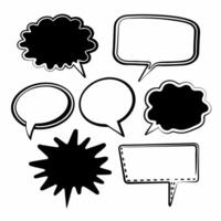 speech bubbles set illustration vector