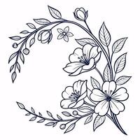 A cascade of flowers spills across the background. vector