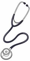 a stethoscope is shown on a white background vector