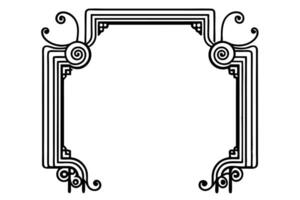Design of An ornate frame with a black and white design vector