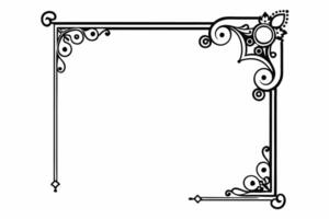 Design of A black and white drawing of a decorative frame vector