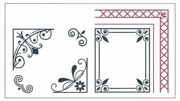 Handmade Decorative Frame Set vector