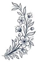 Lush flowers fill the background in every direction. vector