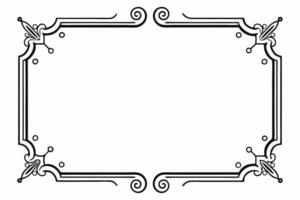 design of A black and white frame with ornate design vector
