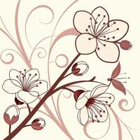 a beautiful floral background with a butterfly vector