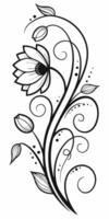 Mandala flower tattoo whispers elegance in every curve. vector