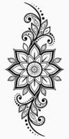 Intricacy defines every petal of this mandala bloom. vector