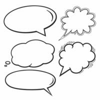 speech bubbles set of four different speech bubbles vector